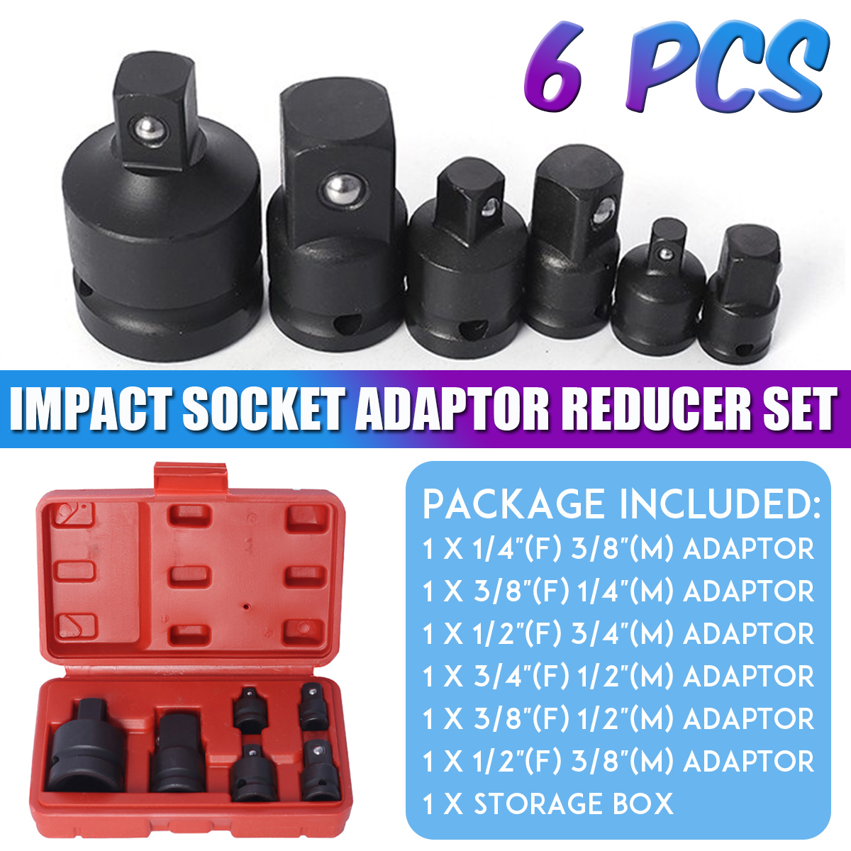 6 Tools Diy Pcs Impact Socket Adaptor Reducer Set Adapter 1 4 1 2 3 8 3 4 Ratchet Wrench Buy Online At Best Prices In Srilanka Daraz Lk 6 Tools Diy Pcs Impact Socket Adaptor Reducer Set Adapter 1 4 1 2 3 8 3 4 Ratchet Wrench Buy Online At Best Prices In Srilanka Daraz Lk