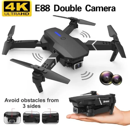 E88 Pro Drone 4K HD Camera Drone Wifi FPV Foldable Professional Drone Highly Preserved RC Quadcopter