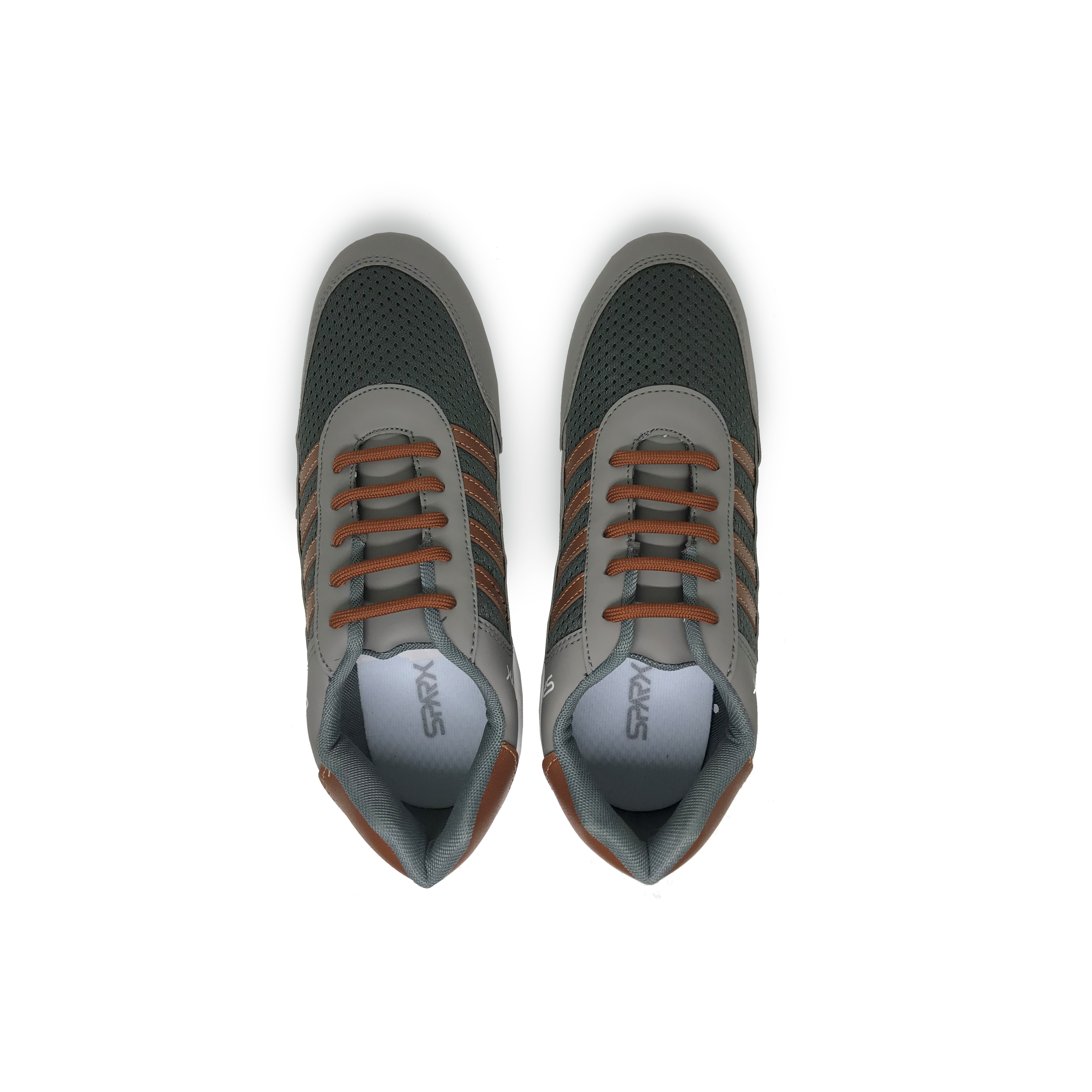 Bata Men’s Textile three stripe Grey Sports Shoes – Blake. 
