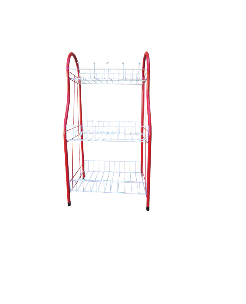 Kitchen Plate Rack – Master (red/blue). 