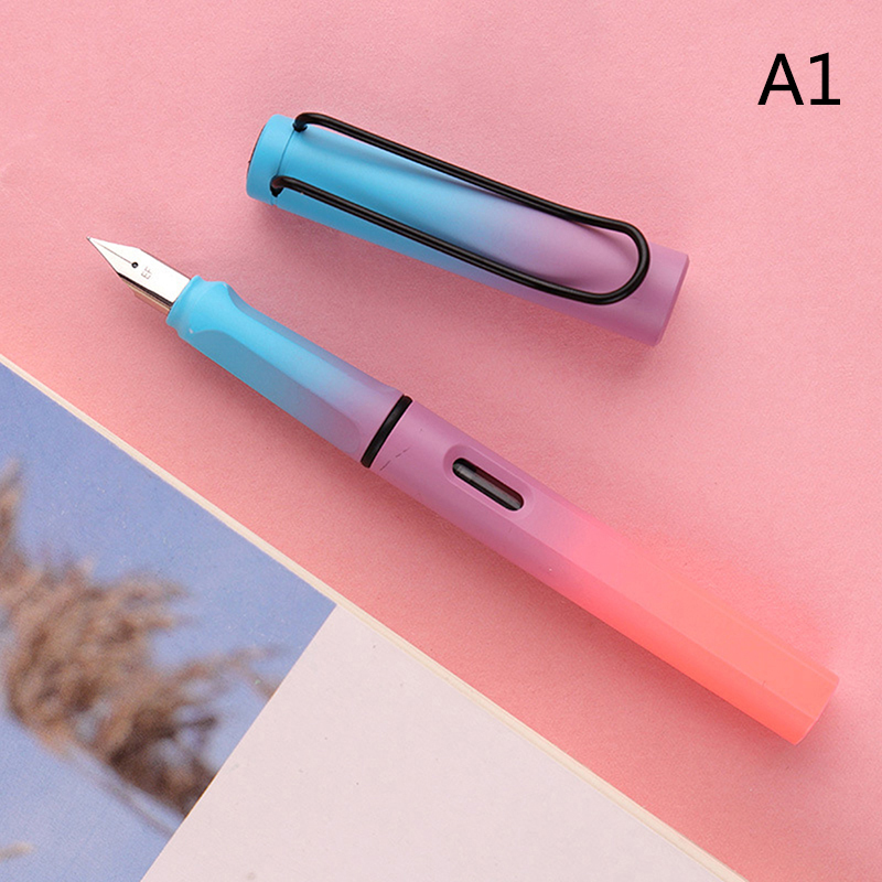 Fountain Pen Fashion Popular Plastic Colorful Classic Business Gift Ink Pens Nice Office Pen Gift Gradient Color