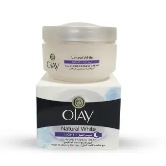 natural white olay night cream