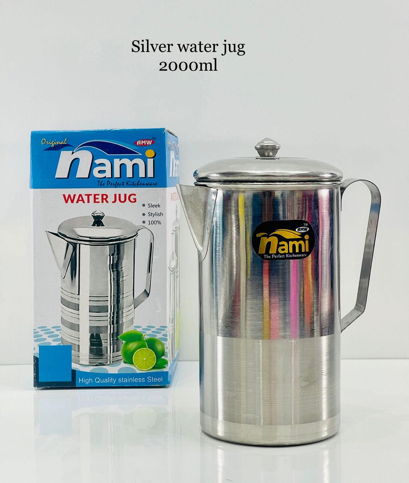 Stainless Steel Water Jug with Lid 2 Liter Pitcher Daraz.lk