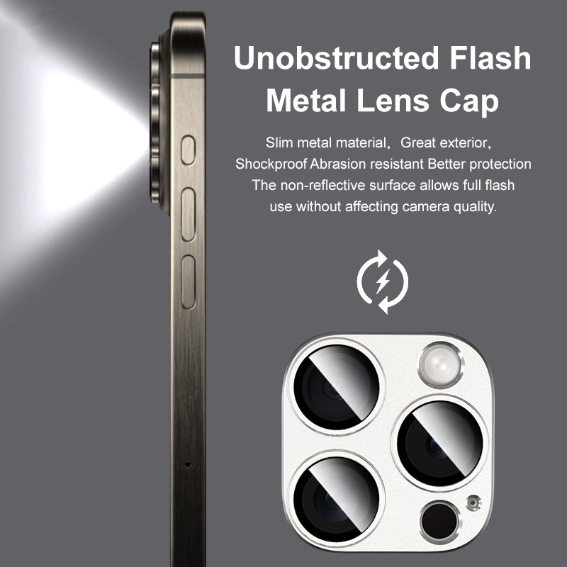 Lenuo for iPhone 12 mini Metal Armor Premium Camera Protector. 