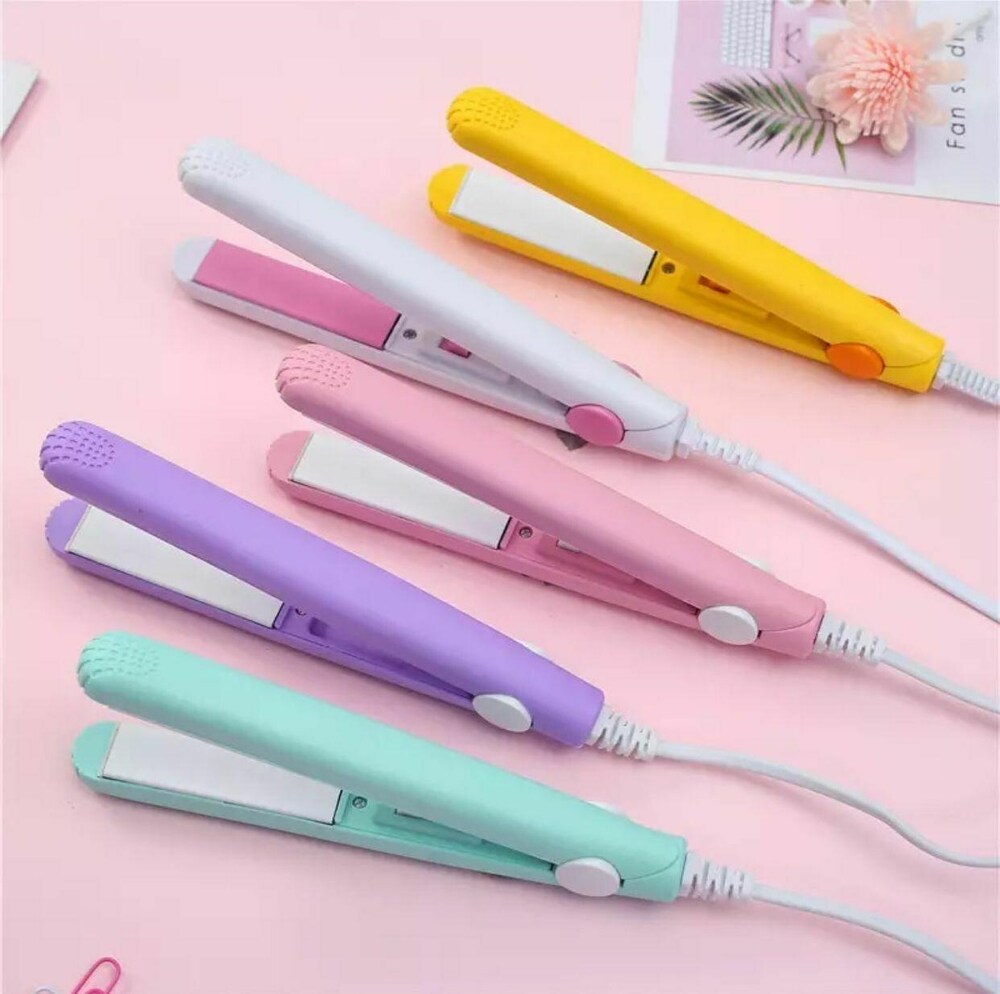 Mini Hair Straightener Professional Hair Tool Smoothing Corrugated Travel Straightening Irons Flat Irons For Hair. 
