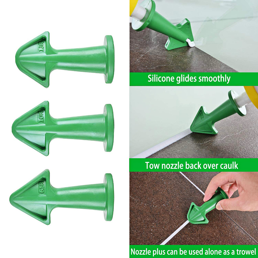 KOGEEK 17 PCS Caulk Remover Tools 3 in 1 Metal Scraper with 6 Silicone Pads Grout Angle Scrapers Caulking Nozzle Applicator Cleaning Brush Sealant Finishing Tools for Kitchen Bathroom Window Sink Tile. 