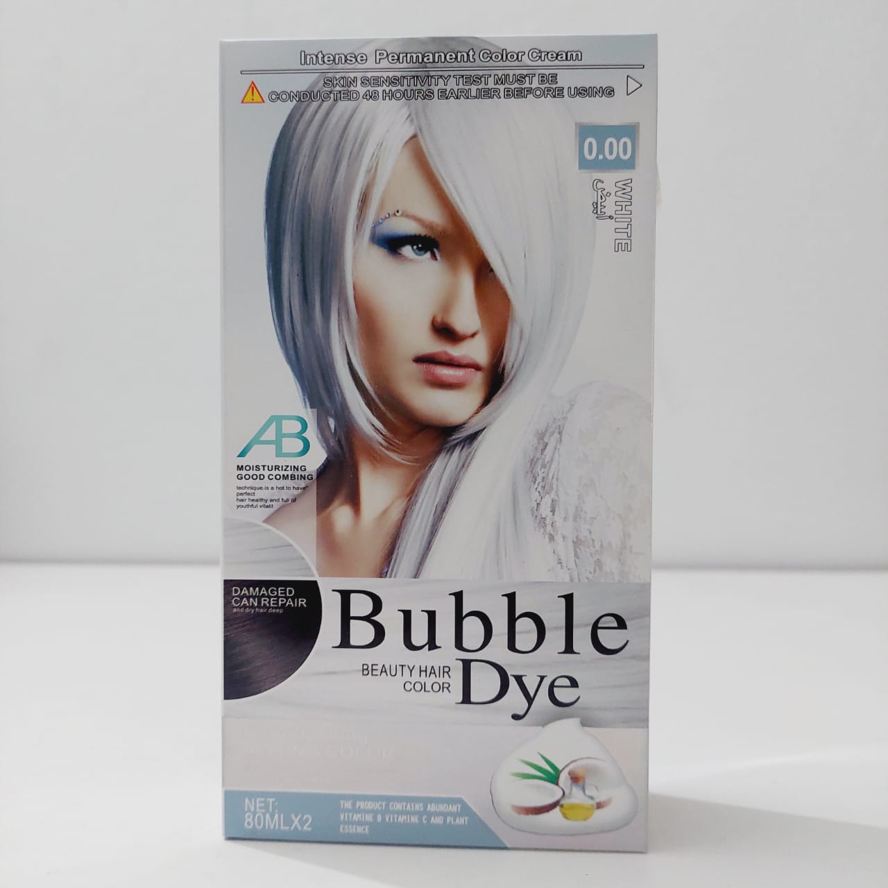 ​Jeseca Bubble Dye Beauty Professional Permanent Hair Color Dye White 80mlx2. 