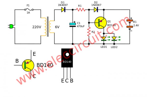 12V emergency light circuit using D313 and Charge Controller of SLA Lead Acid Battery PCB Board Only Production Diy Kit. 