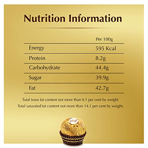 Ferrero Rocher, Exquisite Hazelnut and Milk Chocolate Gift, 4 pieces (50 g)(FROM IND)JEZ. 