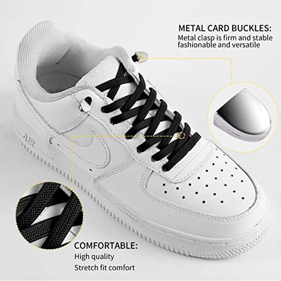 Tie Shoelaces  For Kids and Adult Sneakers Quick Lazy Shoelace 2pcs. 