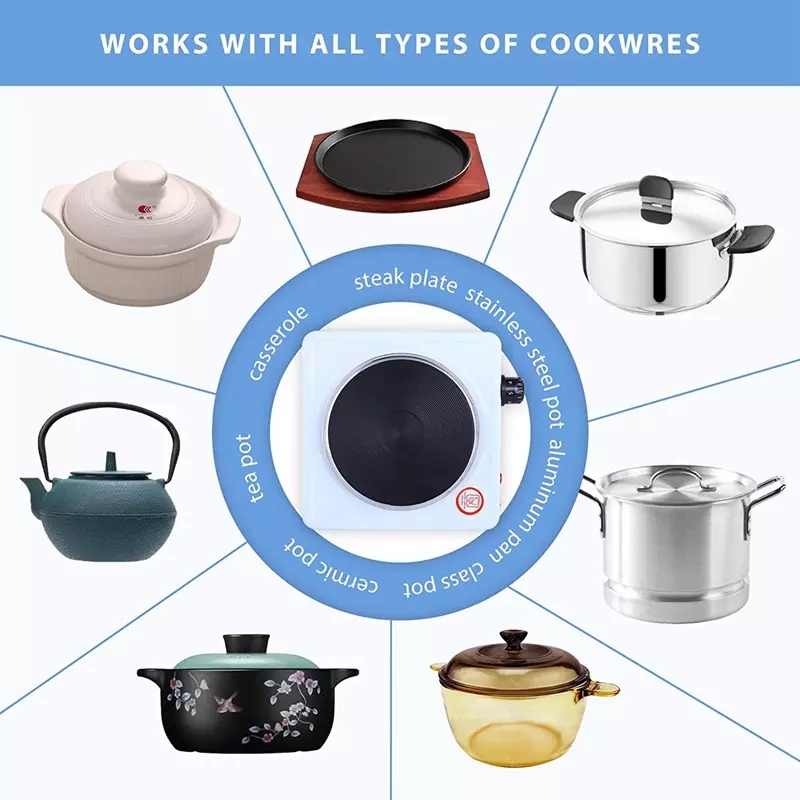 Electric Single Hot Plate  High quality Hot Plate1000w Mini Electric Coil Hot Plate Stove For Cooking ElectricTable Stove Hot plate Mini Electric Heater Stove Hot Cooker Plate Milk Water Coffee Heating Furnace Multifunctional Kitchen Appliance. 