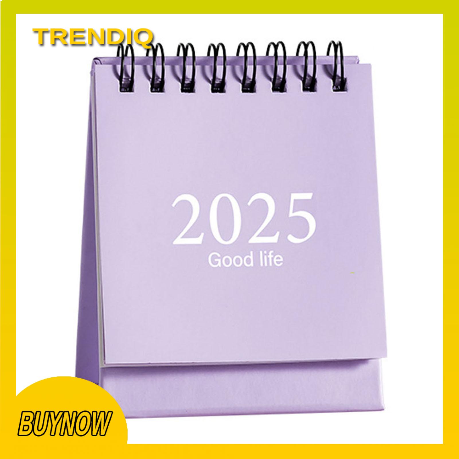 Trendiq Cute Desk Calendar 2025 Desk Calendar Annual Planner Coil Calendar Book Yearly Schedule Organizer for Home Office School Supplies Buyers' Top Choice Desk Calendar 2025