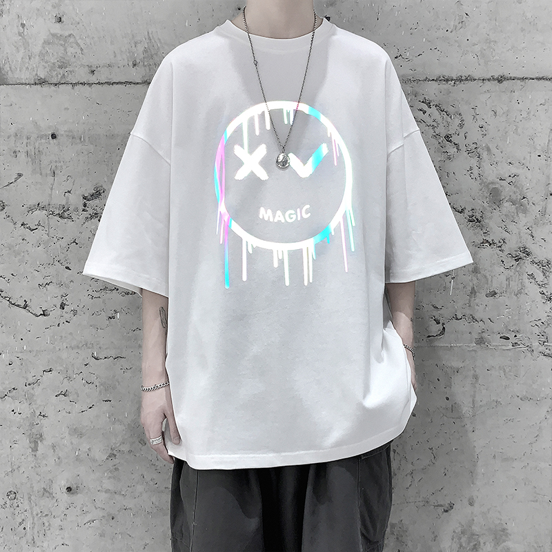 Hip Hop T Shirt Mens Reflective Color 