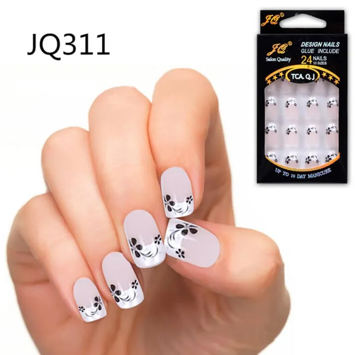 24 PCS In 1 Box With Nail Glue Tape Press on False Nail Art Tips Full Cover.: Buy Online at Best Prices in SriLanka 24 PCS In 1 Box With Nail Glue Tape Press on False Nail Art Tips Full Cover.: Buy Online at Best Prices in SriLanka