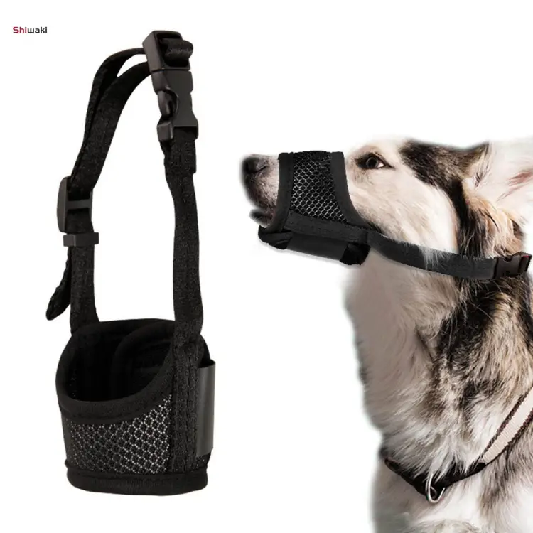 Dog muzzle outlet that allows panting