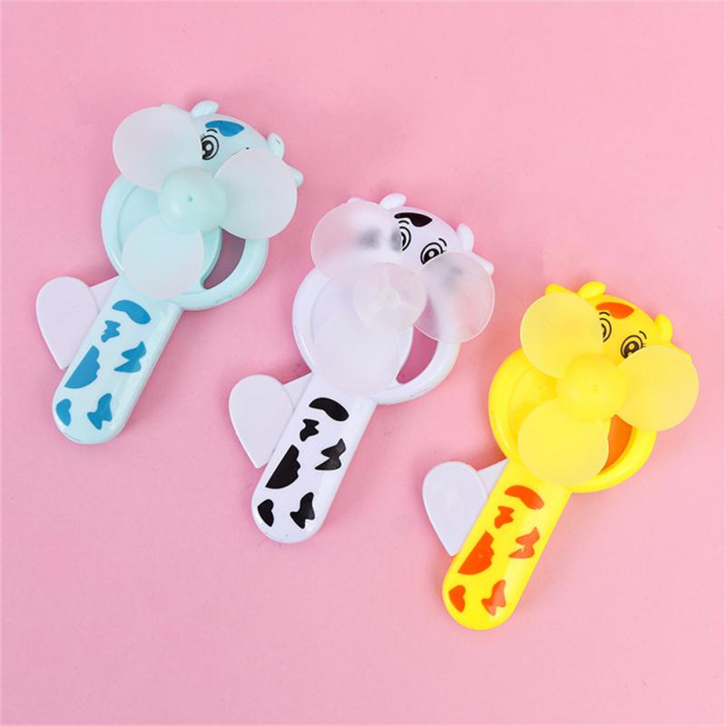 1PC Cartoon Hand-Pressed Fan Children Kids Toy Cute Portable Mini Fans Battery-free Dormitory Student Handheld Small Manual Fan. 