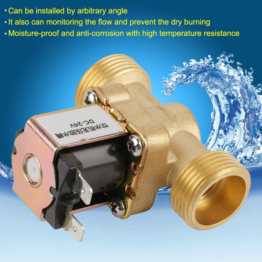 BSPP G34 Brass NC Normally Electric Solenoid Valve 24V 2 Way Pressure Regulating Valve BSPP G34 Brass NC Normally Electric Solenoid Valve 24V 2 Way Pressure Regulating Valve