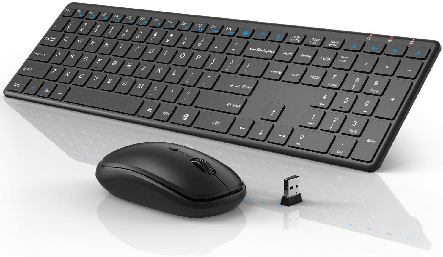 Mini Wireless White Keyboard and Mouse Combo