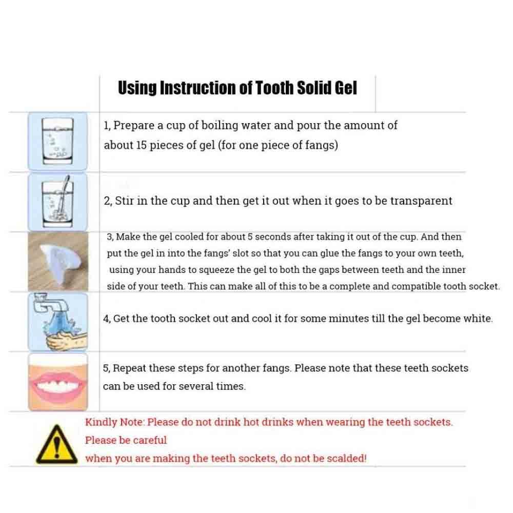 Novelty & Gag Toys GoolRC Halloween Vampire Teeth Solid Glue Fangs