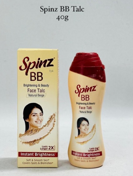 Spinz bb brightening & beauty face talc (natural beige). 