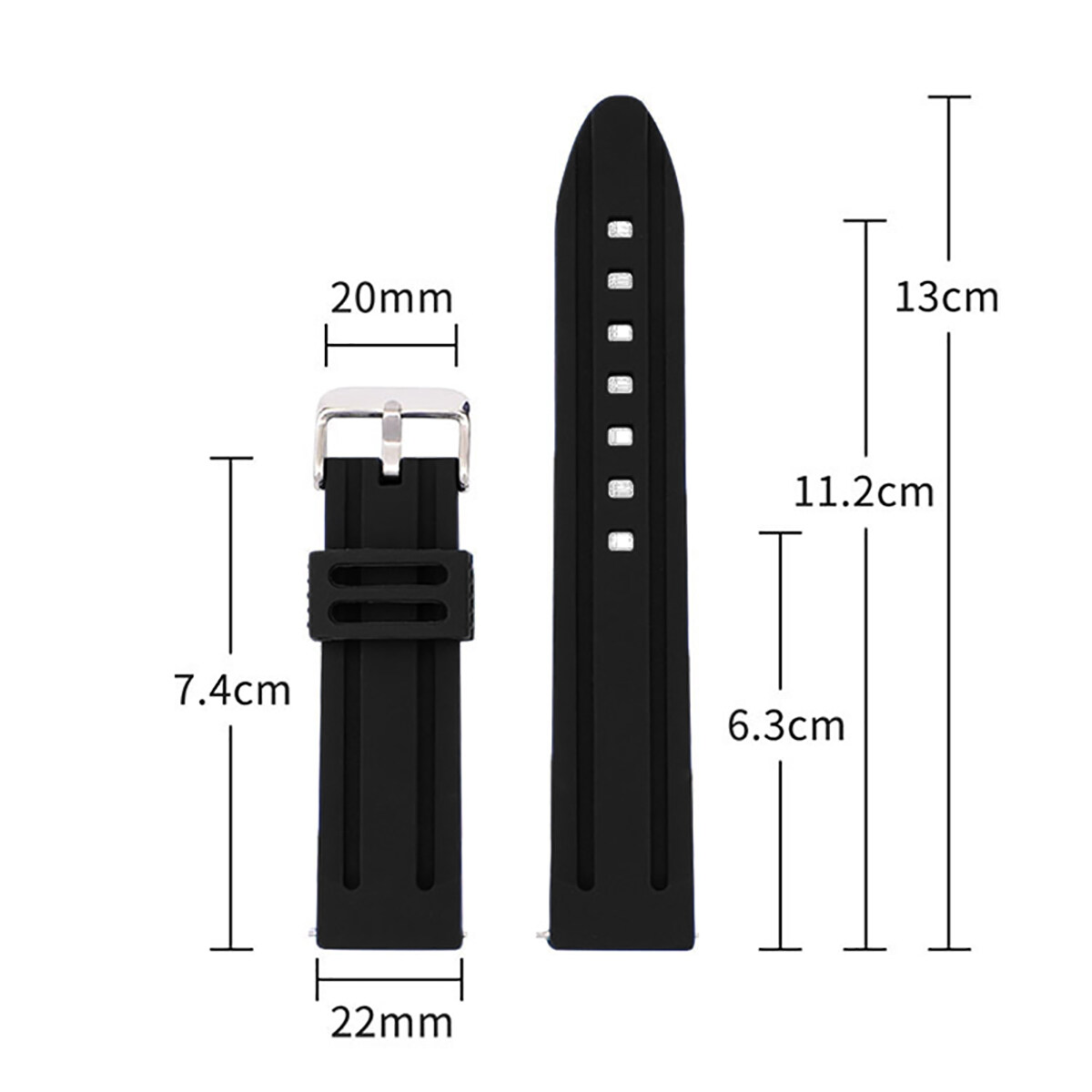 【Miga Plaza】28mm 30mm Waterproof Silicone Watchband 18mm 20mm 22mm 24mm 26mm Stainless Steel Metal Brushed Buckle Bracelet Rubber Watch Strap High Quality Sport Soft Diving Clock Band. 