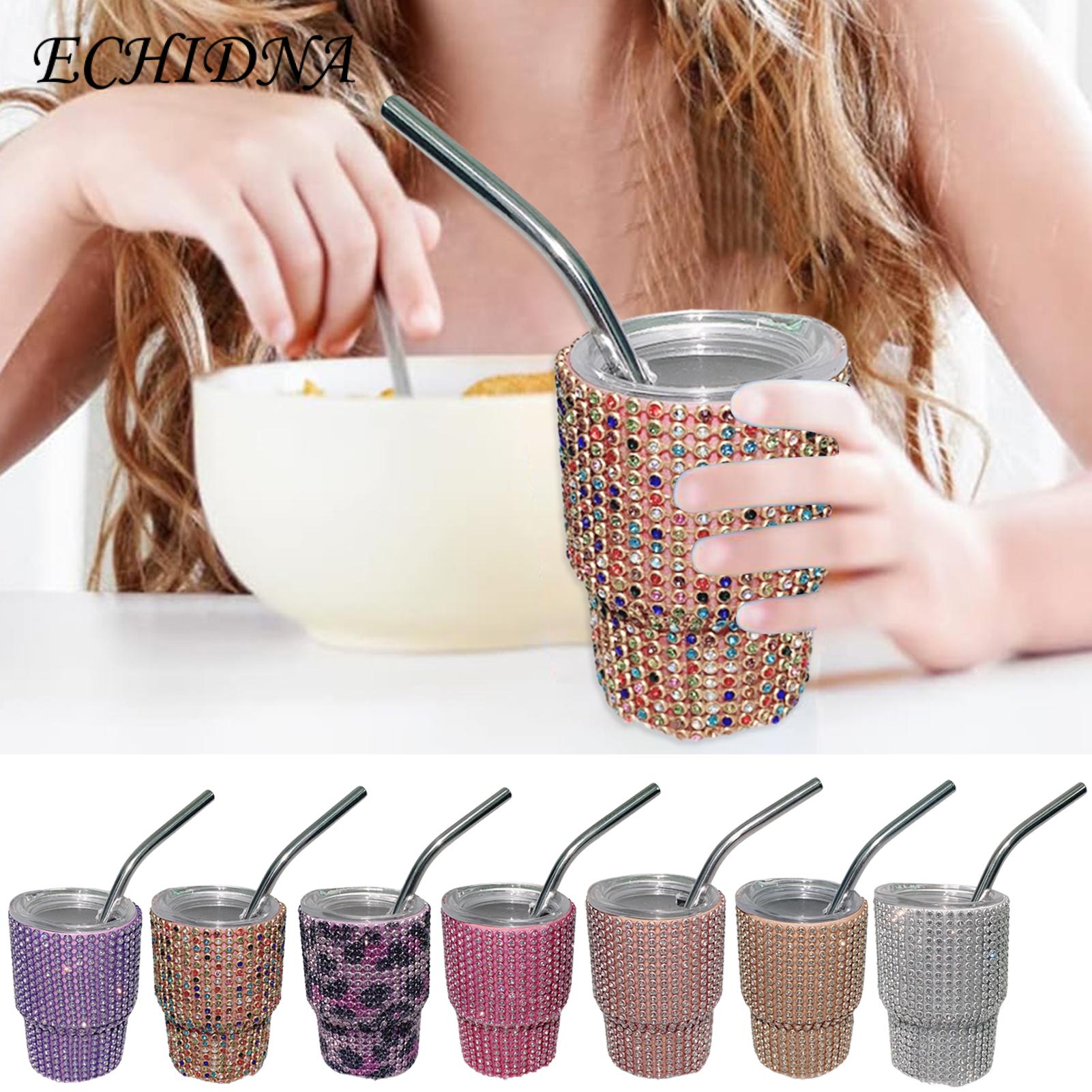 Straw Cup Sparkling Insulated Tumbler with Straw Leakproof Heat-resistant Water Cup Coffee Mug for Southeast Asian Buyers Coffee Cup