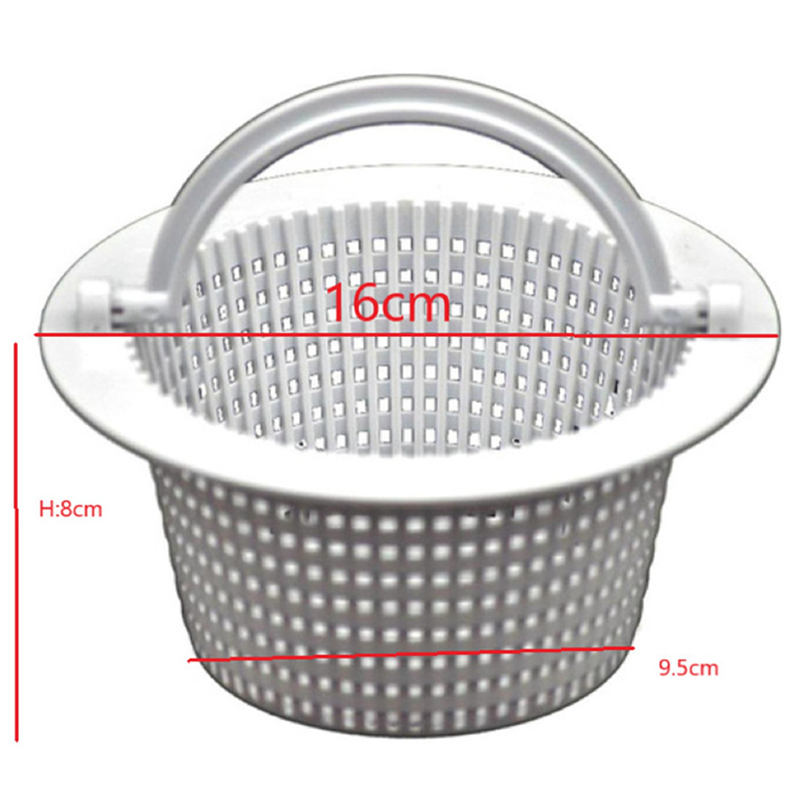 Swimming Pool Skimmer Replacement Basket with Handle, 4 Pack - Above Ground Pool Thru-Wall Skimmer Baskets. 