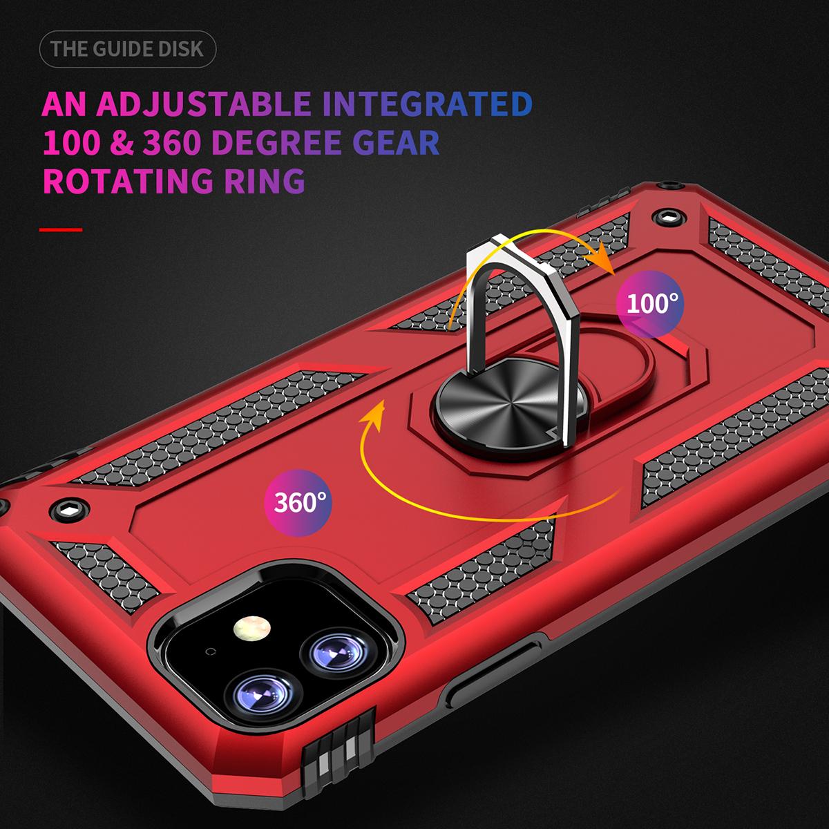Shockproof Armor Case For iPhone 11 Phone Case Car Ring Stand Bumper Silicone Back Cover. 