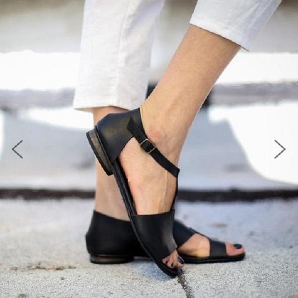 simple black sandals