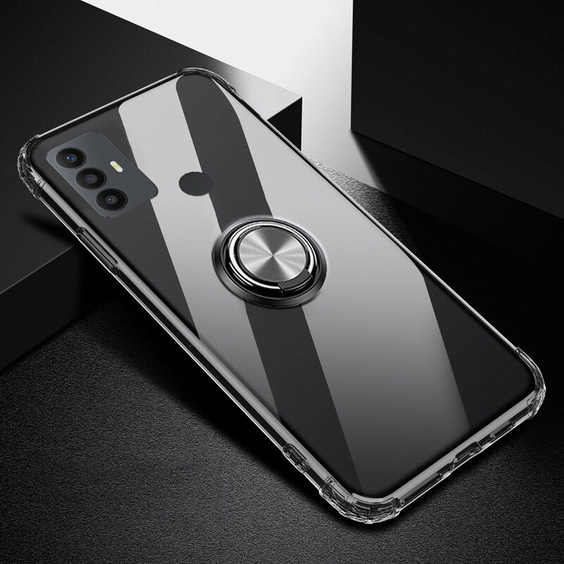 Casinglee For TCL 30 SE / TCL 305 Case Soft Clear Transparent Protector Shockproof Car Magnetic Holder Ring Back Cover TCL 305 / TCL 30 SE Phone case. 