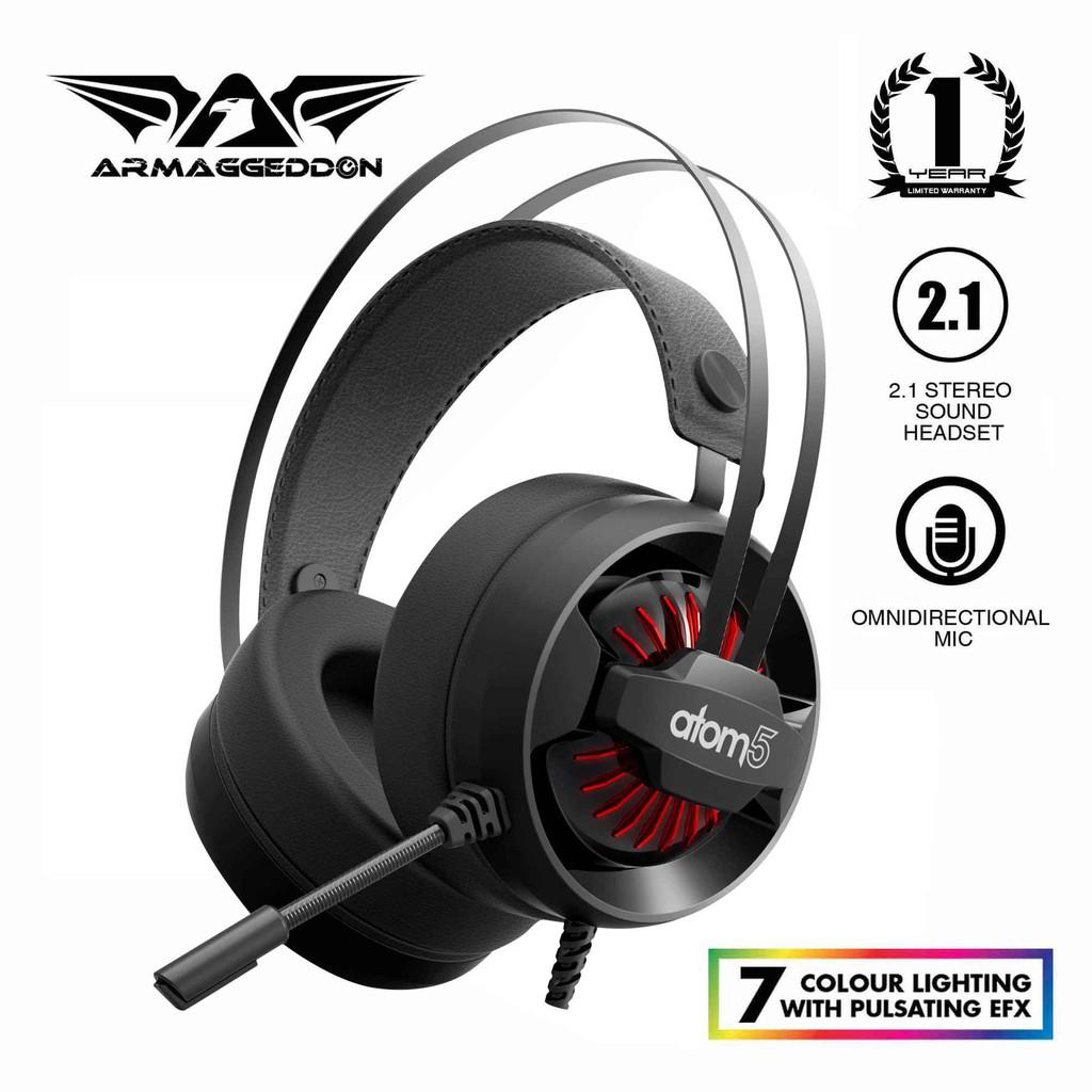 Armaggeddon Atom 5 Stereo Gaming Headphones with Mic