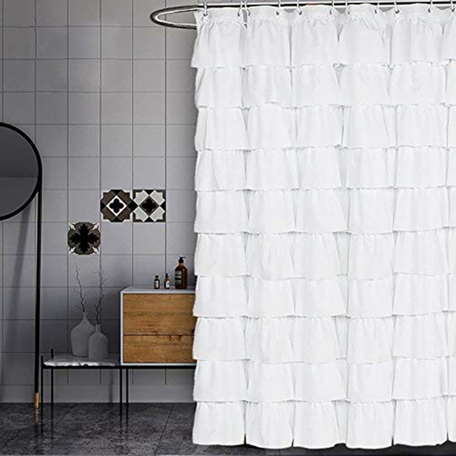 pleated shower curtain