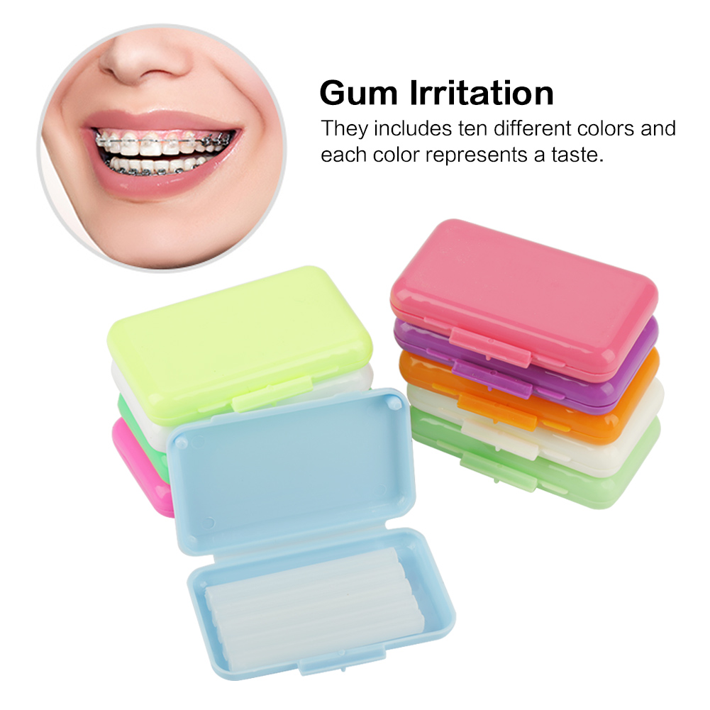10 Box Dental Flavoured Relief Ortho Wax Fruit Scent Brace Gum Irritation NEW. 