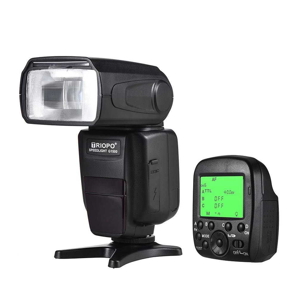 TRIOPO G1500 2.4G HSS 1/8000s GN58 TTL Wireless Master lave Flash peedlite + Trigger for ony A77II A7RII A7R A58 A99 ILCE600L. 
