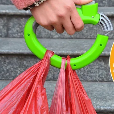 Shopping bag handle online holder