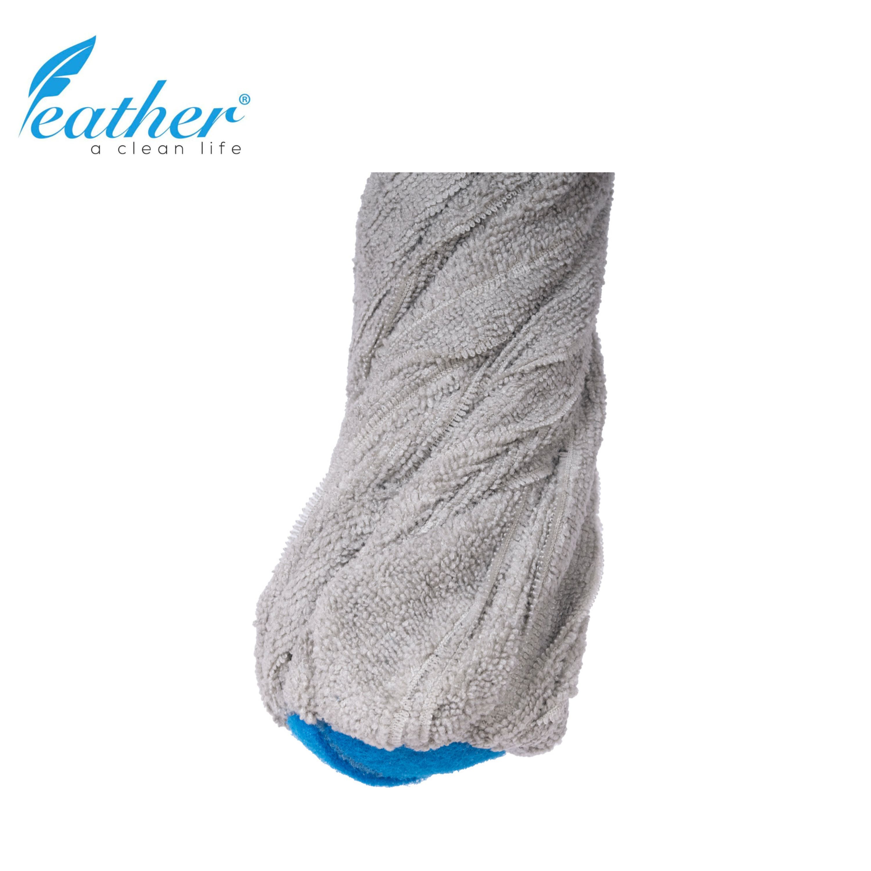 Microfiber Twist Mop with 120cm Plastic Coated Metal Handle. 