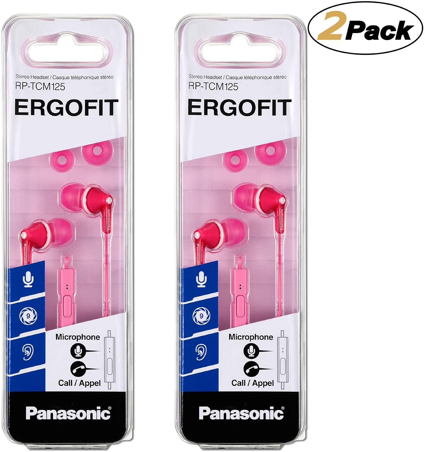 Panasonic ERGOFIT Stero Headset With Microphone pink BUY GET
