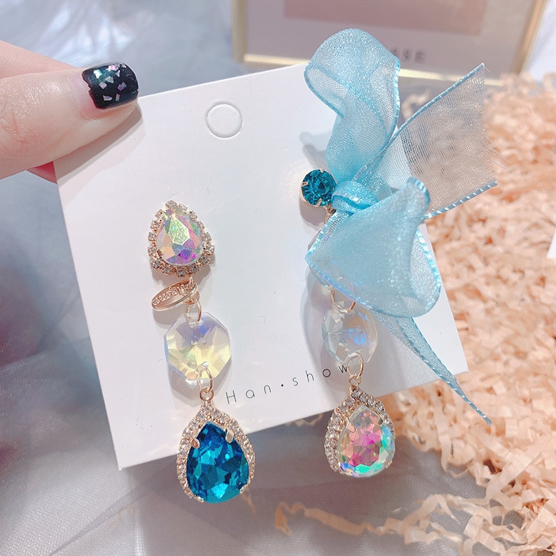 korean crystal earrings