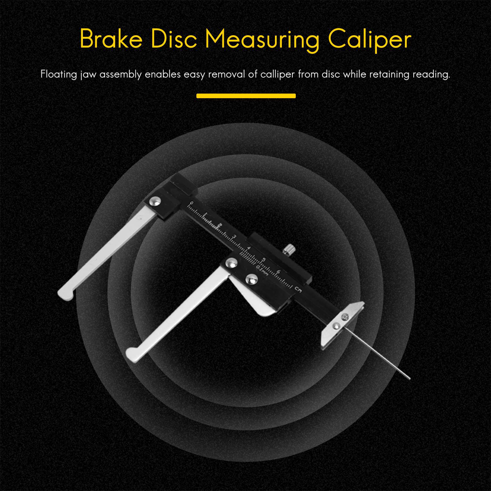 Disc Brake Rotor Caliper 0-60mm Gauge Gage Micrometer Measuring Tool. 
