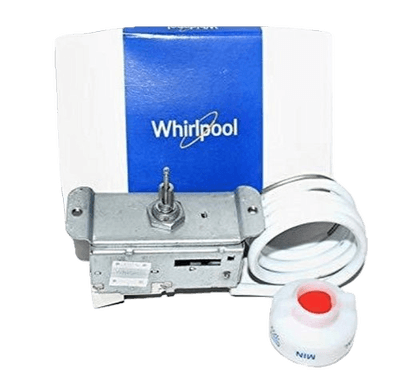 where is the thermostat on a whirlpool refrigerator