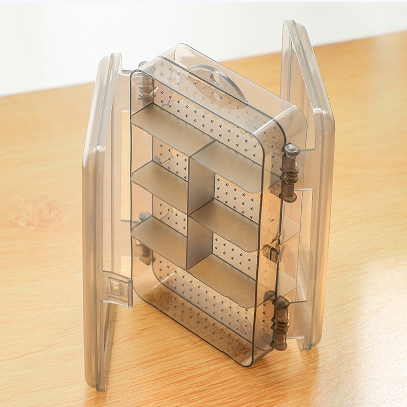Japanese Double Layer Portable Travel Plastic Display Boxes Organizer Transparent Style Storage Box for Rings, Necklaces, Earrings, Bracelets.... 