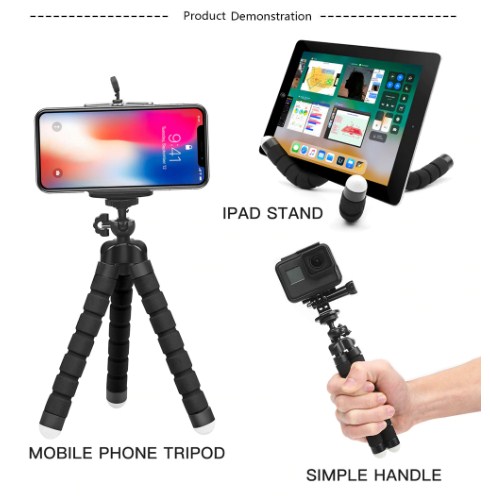 Flexible Octopus Tripod Bracket Selfie Stand Mount Monopod. 