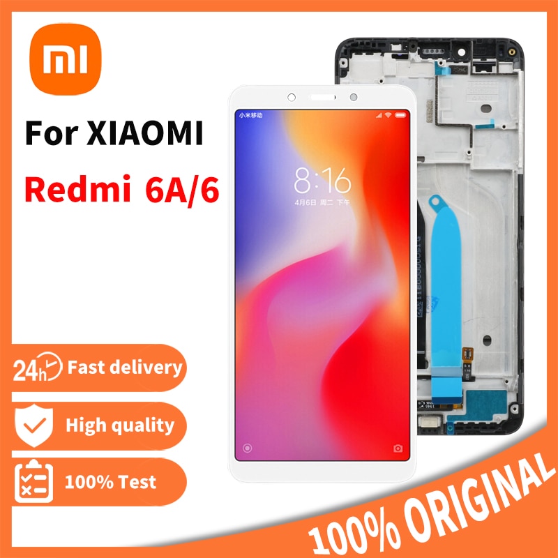 Original LCD For Redmi 6A Display Touch Screen with Frame