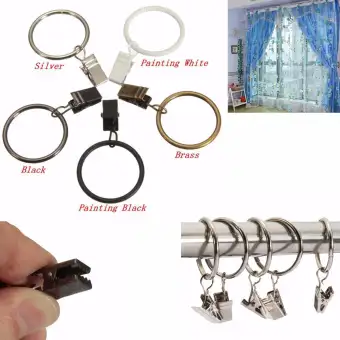 120pcs Metal Window Curtain Hook Drapery Rings Eyelets 1 26