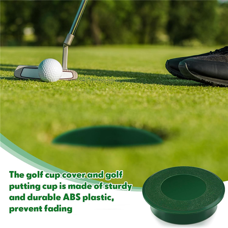 6 Piece Golf Cup Cover Golf Hole Putting Green Cup Green for Garden Backyard Outdoor Activities. 