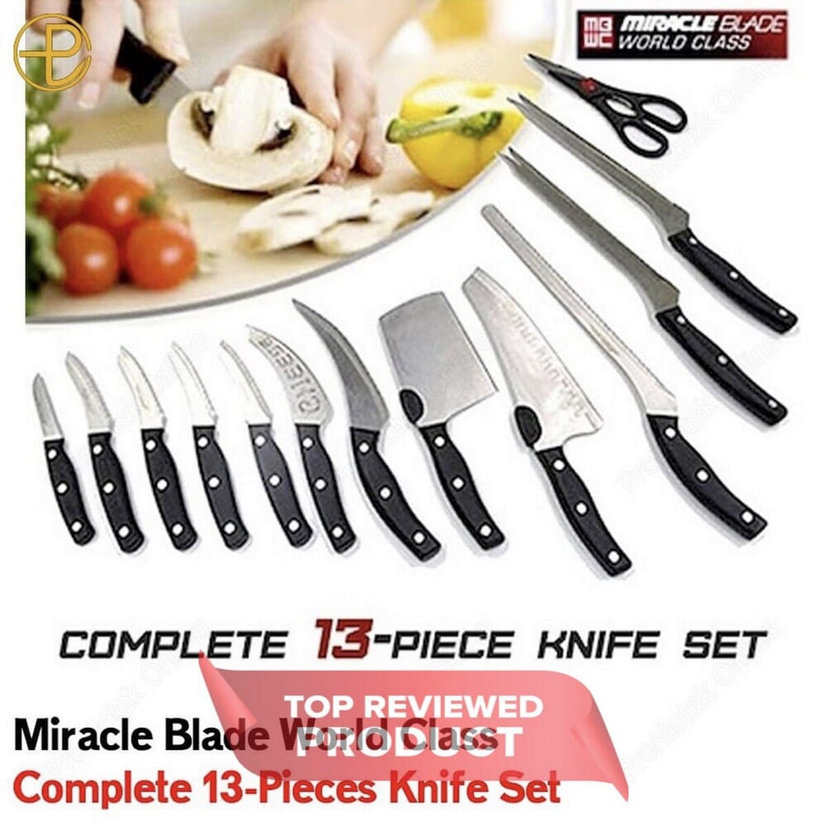 Miracle Blade World Class Miracle Blade World Class 13 Piece Knife Set  Never Needs Sharpening Knives As Seen on TV 