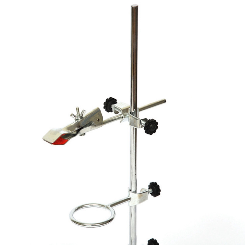Laboratory Grade Metalware Support Stand, Cork Lined Burette Clamp with 2 Retort Ring (2inch,3inch Dia). 