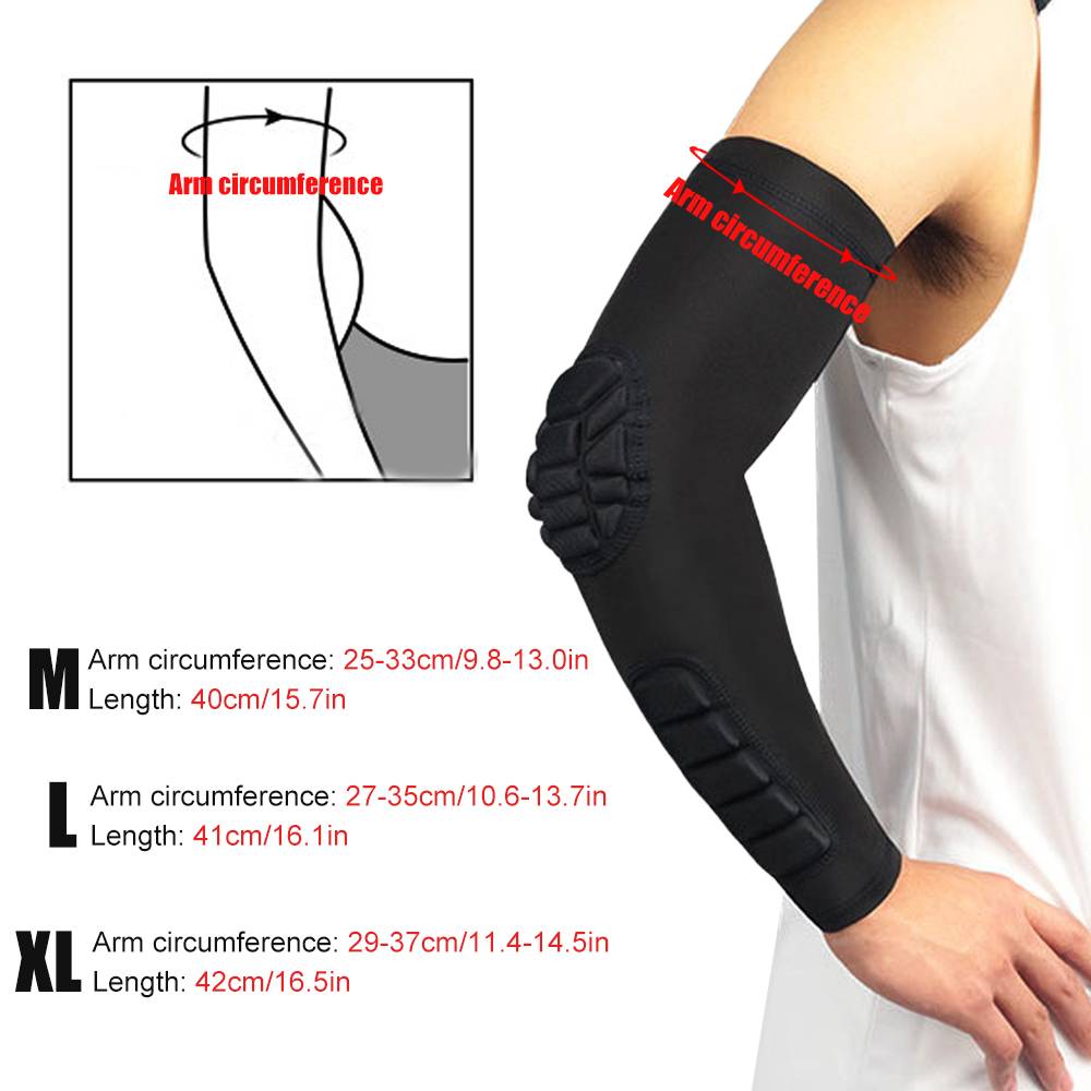 1PCS Arm Sleeves, Youth Adult Basketball Shooter Sleeves,Elbow Forearm Crashproof Pads for Football Basketball Volleyball Soccer. 