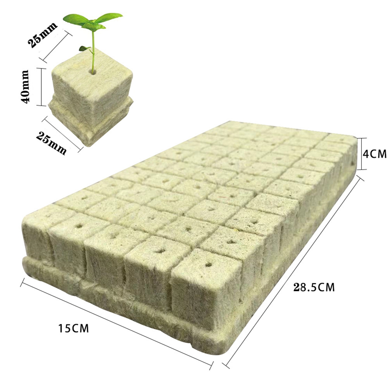 50Pcs Stoool Hydroponic Grow Media Starter Cubes Plant Cubes Soilless Substrate ed Rock Wool Plug ling Block. 