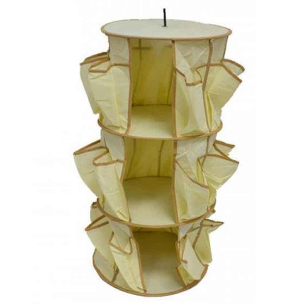 3-Tiers Smart Carousel Organizer - White